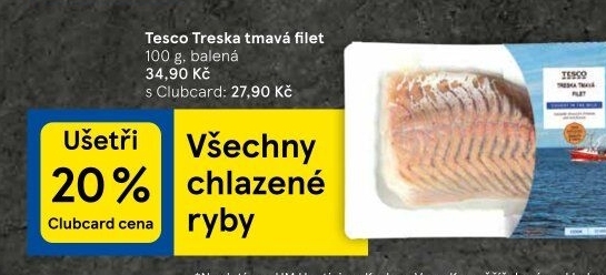 Treska tmavá filety Tesco