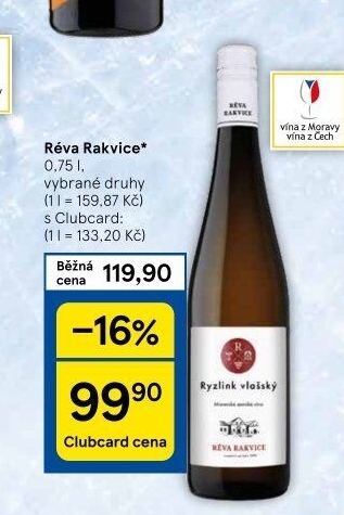 Vína Vinařství Réva Rakvice