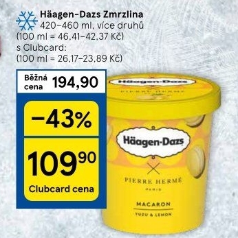 Zmrzlina v kelímku Häagen-Dazs