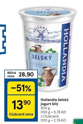 Bílý jogurt selský Hollandia
