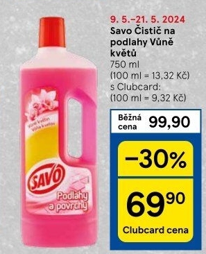 Čistič na povrchy a podlahy Savo