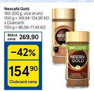 Instantní kávy Nescafé Gold