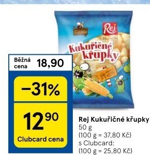 Kukuřičné křupky bez lepku Rej