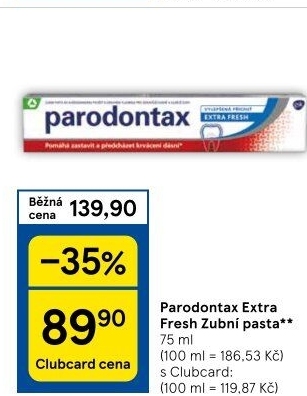Pasta na zuby Extra Fresh Parodontax