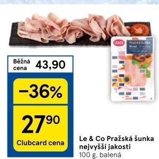 Šunka pražská nejvyšší jakosti LE&amp