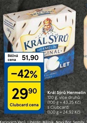 Sýr Hermelín Král sýrů