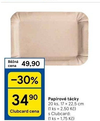 Tácky papírové