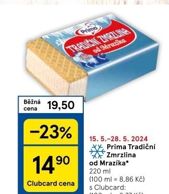 Tradiční zmrzlina od Mrazíka Prima