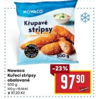 Kuřecí stripsy mražené Nowaco