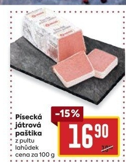 Paštika játrová písecká Maso uzeniny Písek