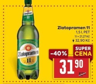 Pivo světlý ležák 11° Zlatopramen