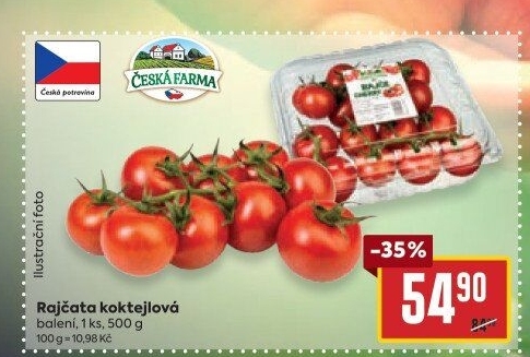 Rajčata koktejlová Česká farma