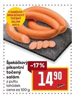 Salám špekáčkový pikantní točený