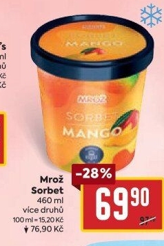 Sorbet v kelímku Mrož Prima
