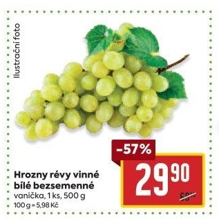 Hrozny bílé bezsemenné