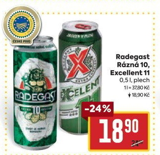 Pivo světlé výčepní Rázná 10° Radegast