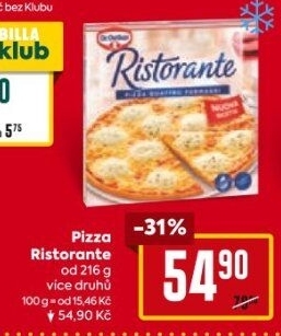 Pizza mražená Ristorante Dr. Oetker