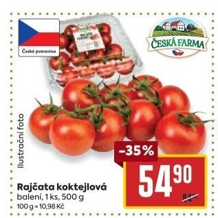 Rajčata koktejlová Česká farma