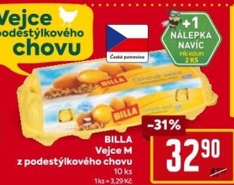 Vejce z podestýlky M Billa