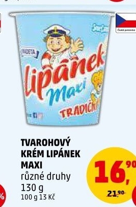 Dezert Lipánek tvarohový Madeta