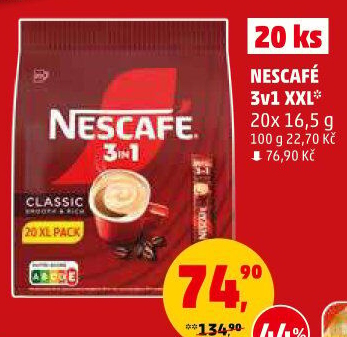 Instantní káva porcovaná 3v1 Nescafé