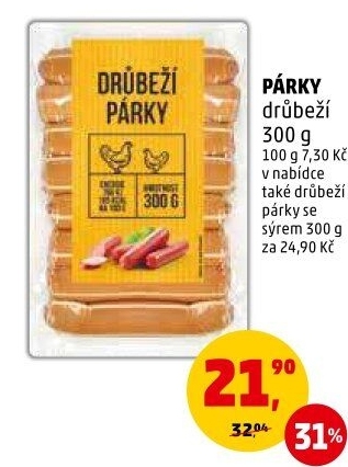 Párky drůbeží