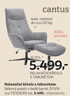 RELAXAČNÍ KŘESLO S TABURETEM