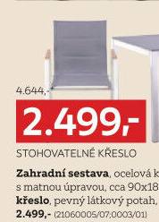 STOHOVATELNÉ KŘESLO