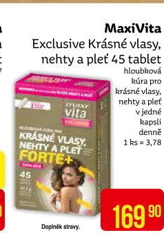 Doplněk stravy Krásné vlasy, nehty a pleť Forte + Exclusive MaxiVita