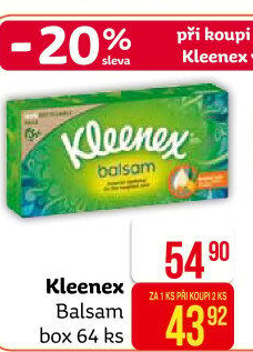 Kapesníčky papírové 3vrstvé Balsam Kleenex - box