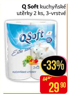 Kuchyňské utěrky 3vrstvé Q-Soft