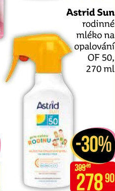 Mléko rodinné na opalování ve spreji OF 50 Astrid Sun
