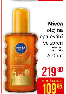Olej na opalování ve spreji s betakarotenem OF 6 Sun Nivea