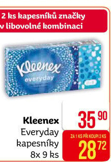 Papírové kapesníčky 2vrstvé Everyday Kleenex