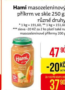 Příkrm masozeleninový Hami