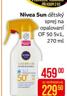 Sprej dětský na opalování 5V1 50+ Nivea Sun