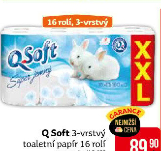 Toaletní papír 3vrstvý Q Soft