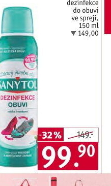 Dezinfekce obuvi ve spreji Sanytol