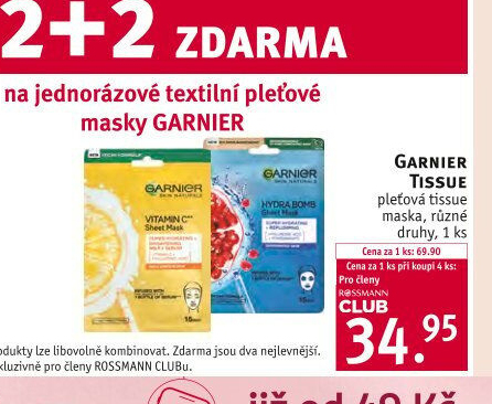 Pleťová maska Garnier