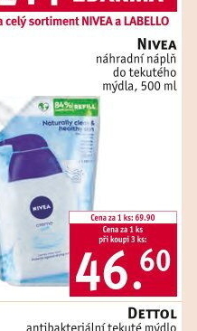 Tekuté mýdlo krémové Nivea - náhradní náplň