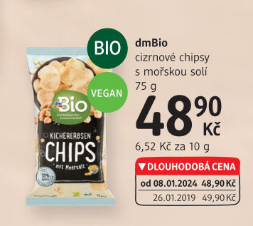 Cizrnové chipsy dm Bio