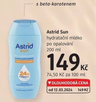 Hydratační mléko po opalování Astrid Sun