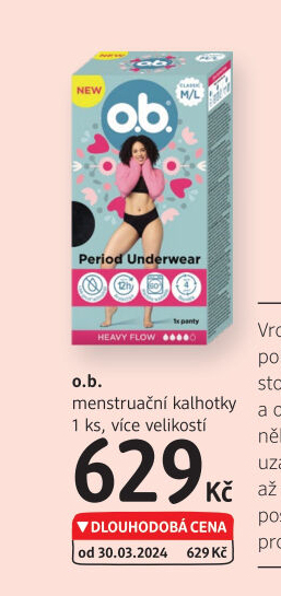 Menstruační kalhotky O. B.