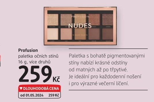 Paletka očních stínů Profusion