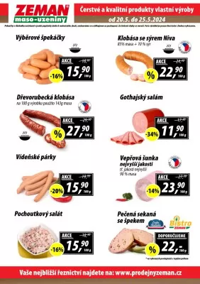 akční leták ZEMAN maso - uzeniny 20.5.2024-25.5.2024
