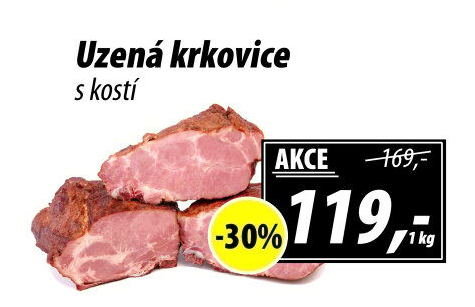 Uzená krkovice s kostí