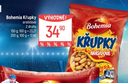 Křupky arašídové Bohemia