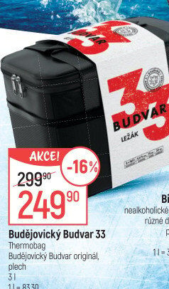 Pivo světlý ležák 33 Budweiser Budvar - dárkové balení