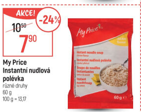 Instantní nudlové polévky My Price