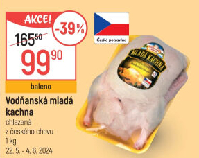 Kachna mladá Vodňanská kachna